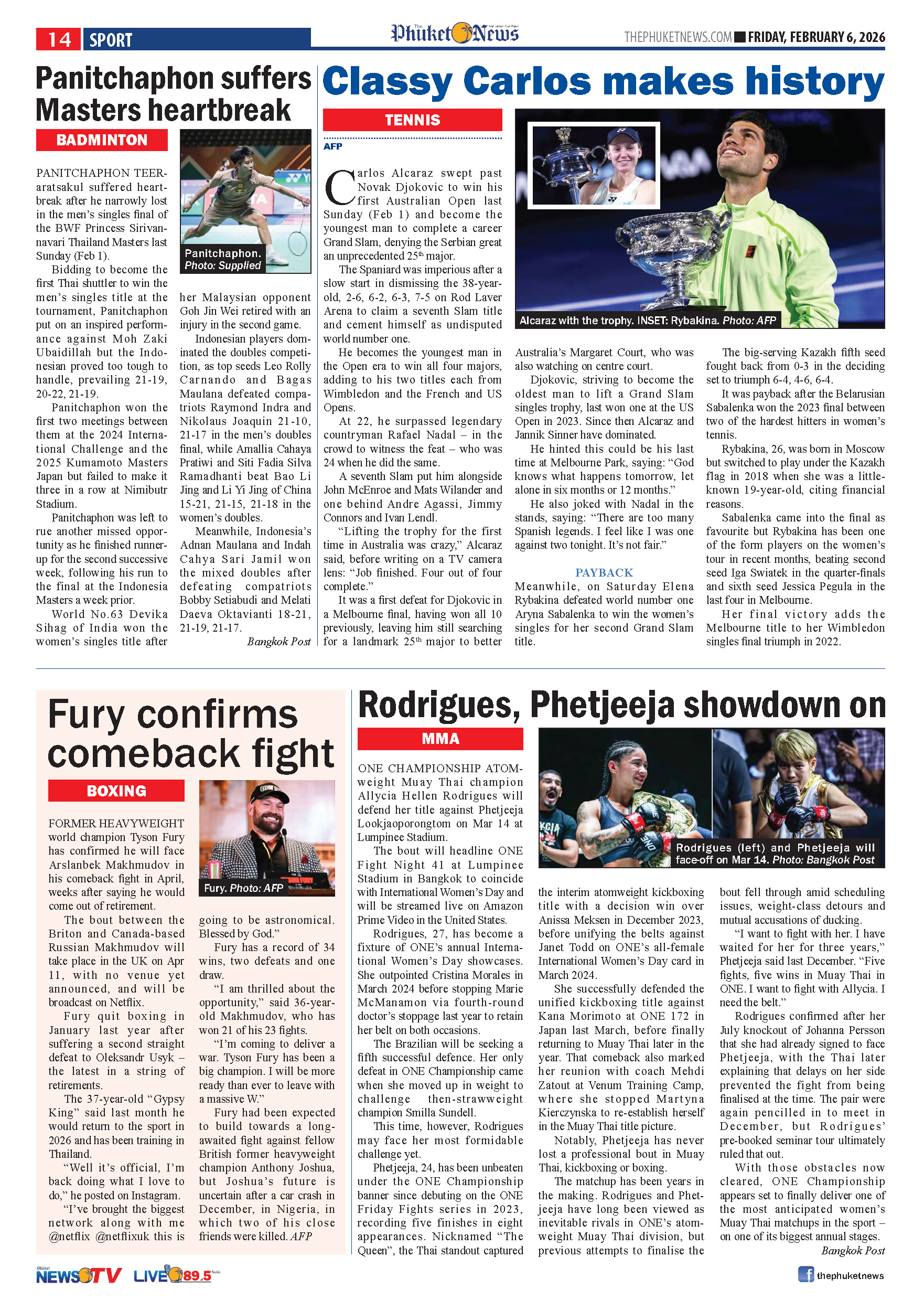 Phuket Newspaper - 06-02-2026 Page 14