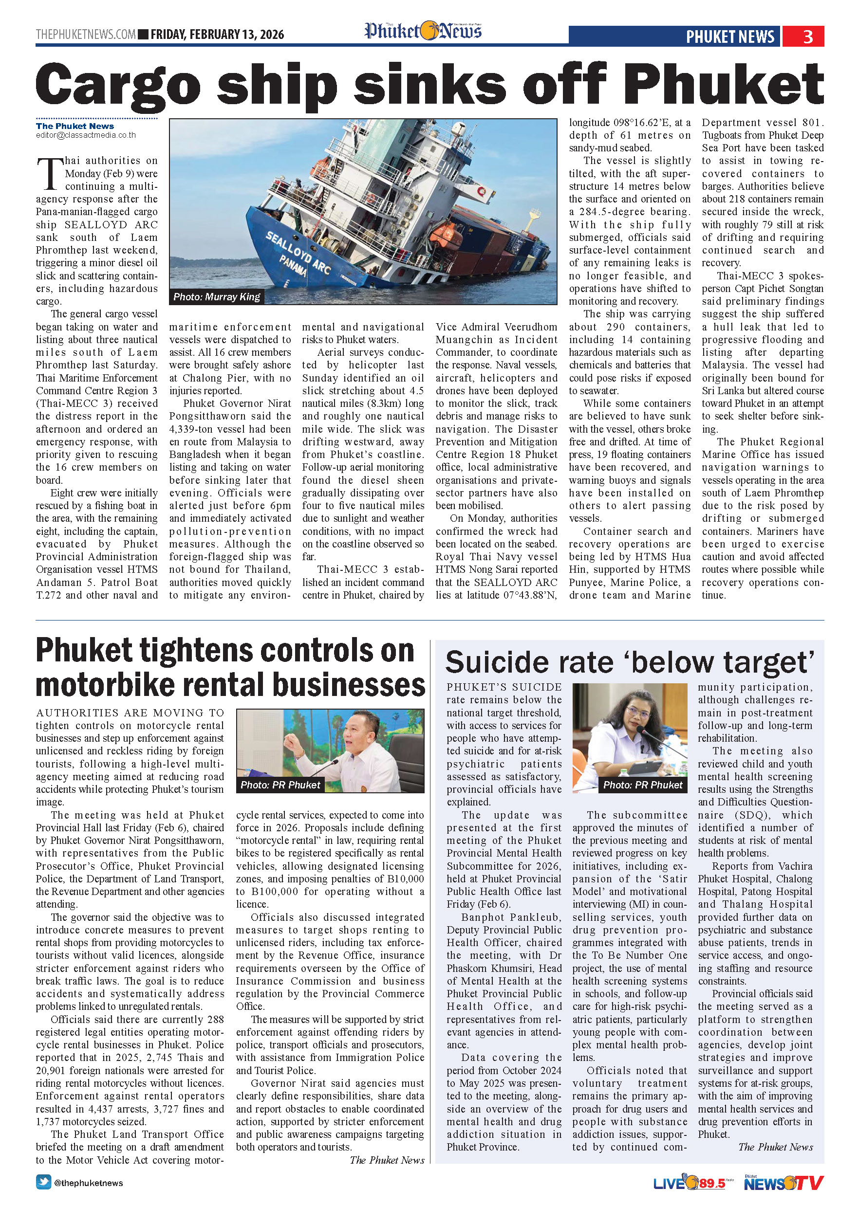 Phuket Newspaper - 13-02-2026 Page 3