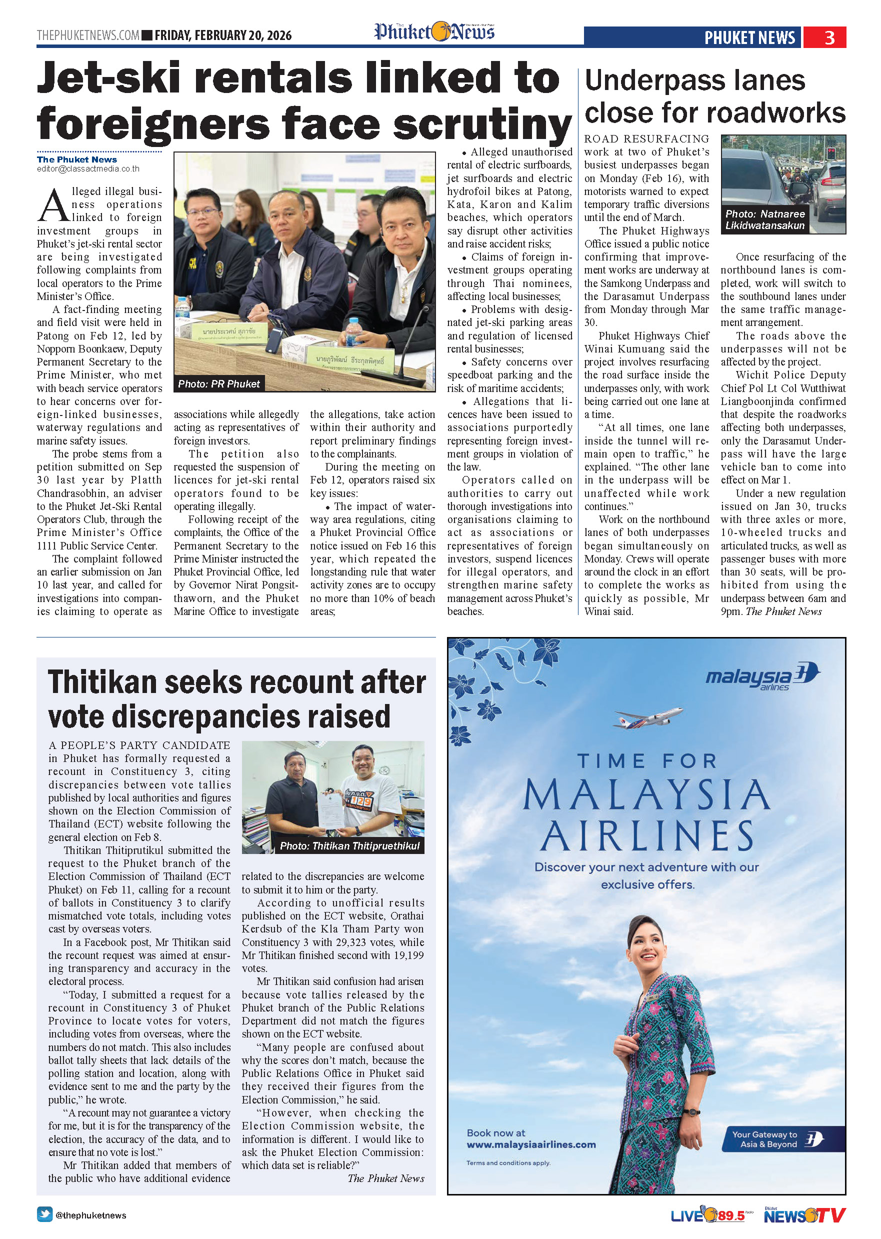 Phuket Newspaper - 20-02-2026 Page 3