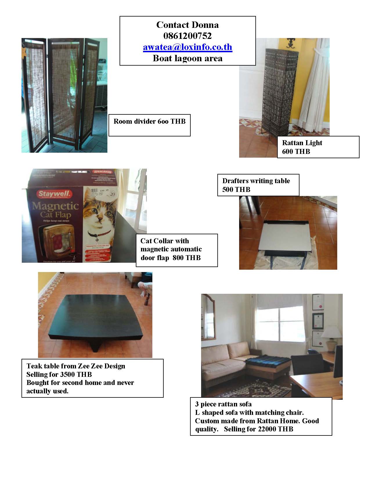 House hold items: