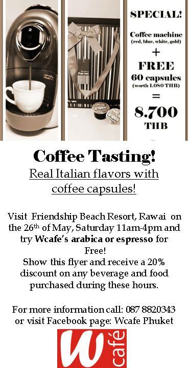 FREE Wcafe coffee tasting