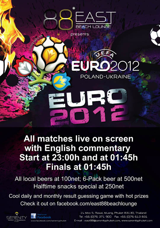 Euro 2012 at Serenity@East 88 Beach Lounge