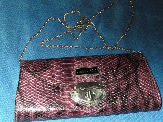 JIMMI CHOO SNAKE LEATHER BAG