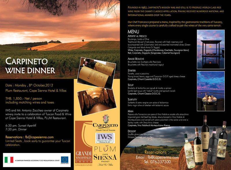 Carpenito Wine Dinner @Plum