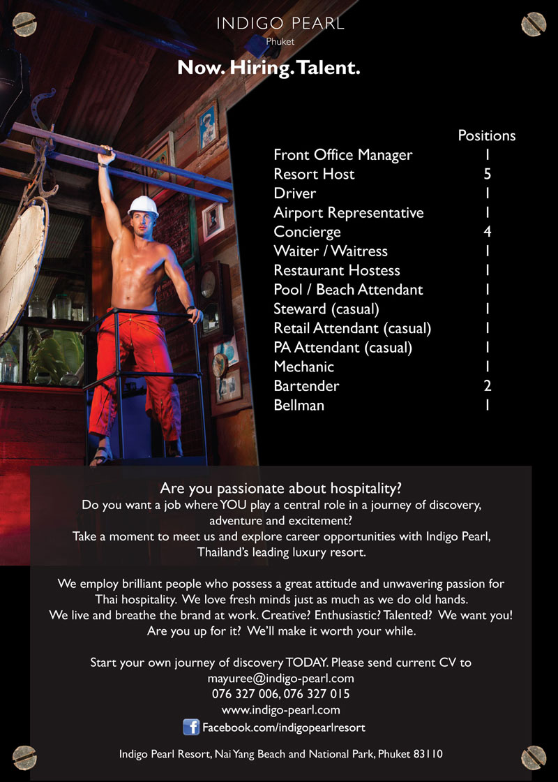 Indigo Pearl Resort Now.Hiring.Talent