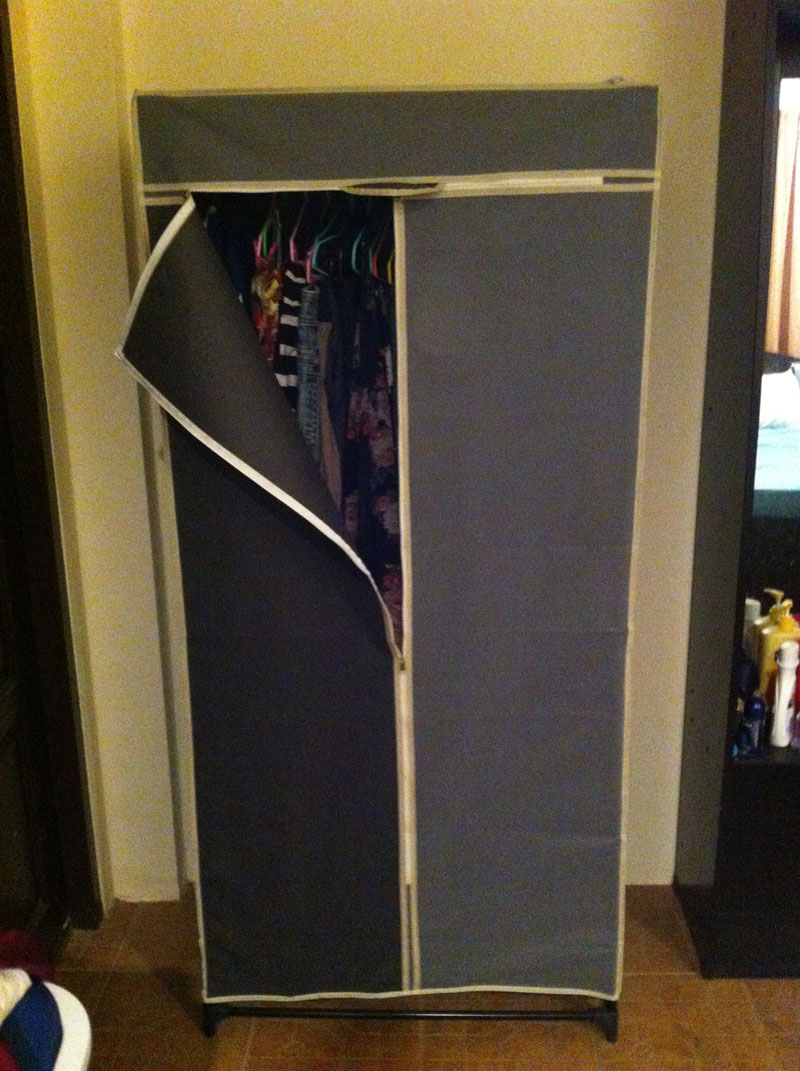 Blue Fabric Wardrobe