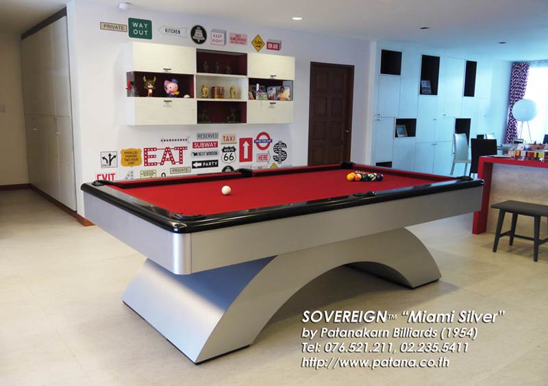 SOVEREIGN “Miami Silver” American Pool Table