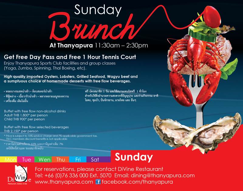 Sunday Brunch at Thanyapura