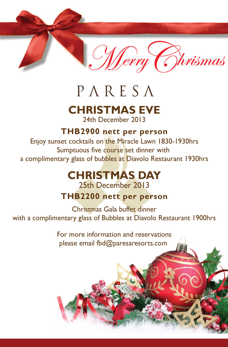 Christmas Eve @ Paresa