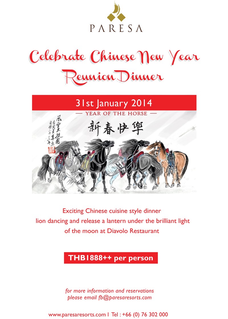 Paresa Chinese New Year Dinner