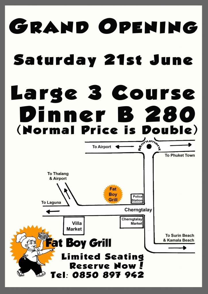Grand Opening of Fat Boy Grill