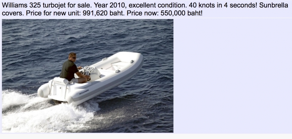 WILLIAMS 325 TURBOJET for Sale