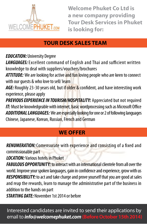 Tour Desk Sales Team