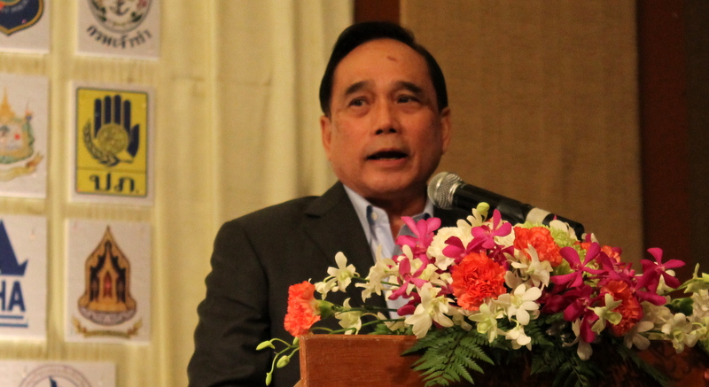 Pol Gen Pichit Kuandechakup speaks at the MoU signing today. Photo: Nattha Thepbamrung