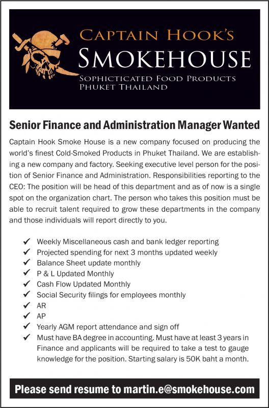 Senior Finance and Administrat