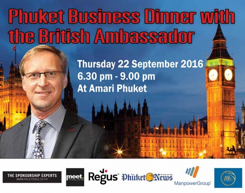 Phuket Business Dinner with the British Ambassador