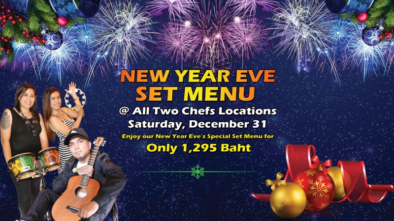 New Years Eve Dec 31st at All Two Chefs Locations!