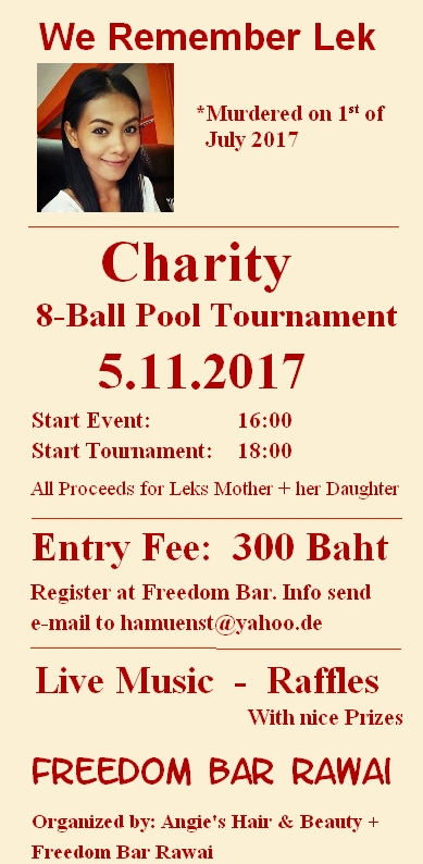 We Remember Lek - Charity 8 Ball
