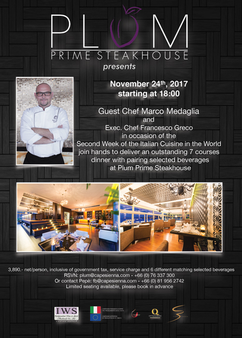 Guest Chef Macro Medaglia and Exec. Chef Francesco Greco
