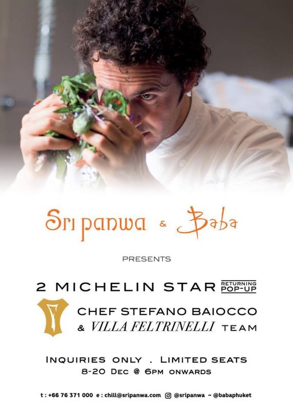 Sri panwa welcomes back the 2 Michelin star Chef
