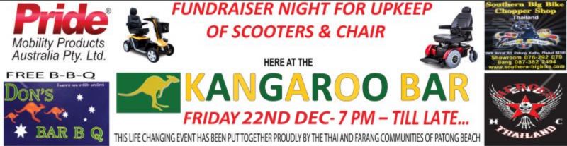 Fundraiser Night for upkeep of Scooters & Chair