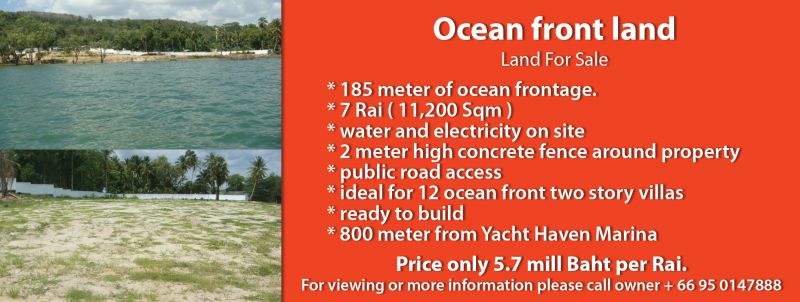 Ocean front land