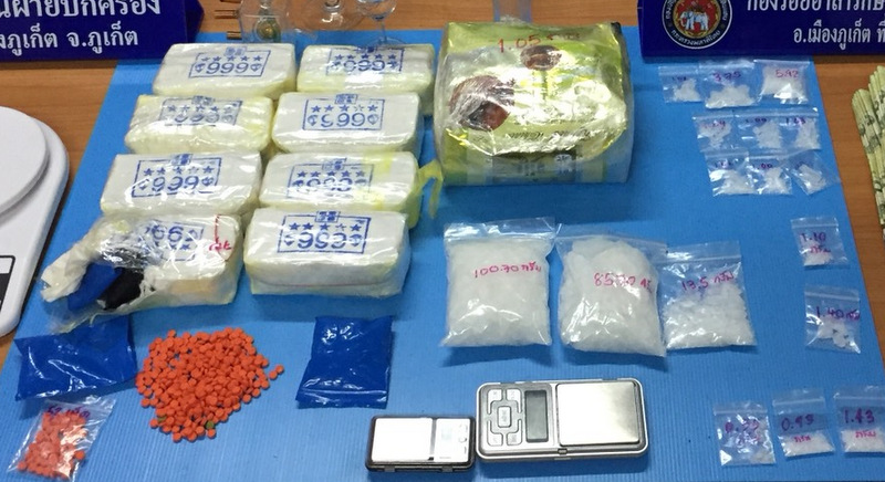 Phuket drug raids net 15,988 meth pills, 1.27kg of ice