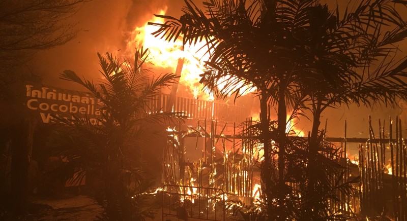 Fire breaks out at Phi Phi Island hostel