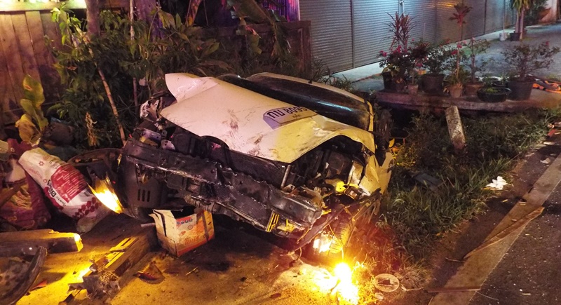 Phuket hotel worker injured after falling asleep at the wheel