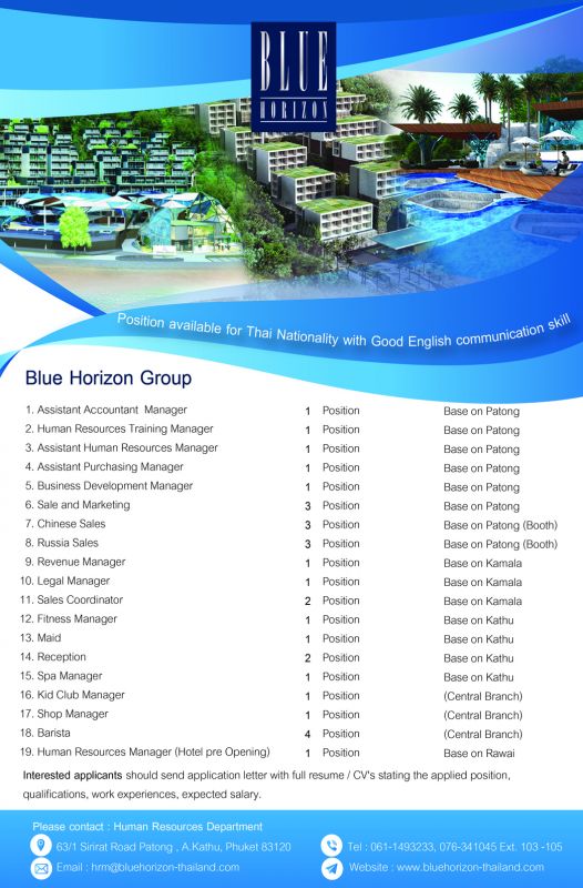Jobs available Blue Horizon Group.