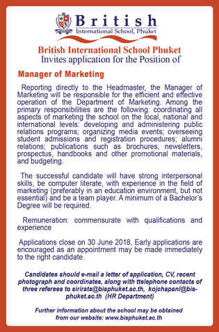 Manager of Marketing