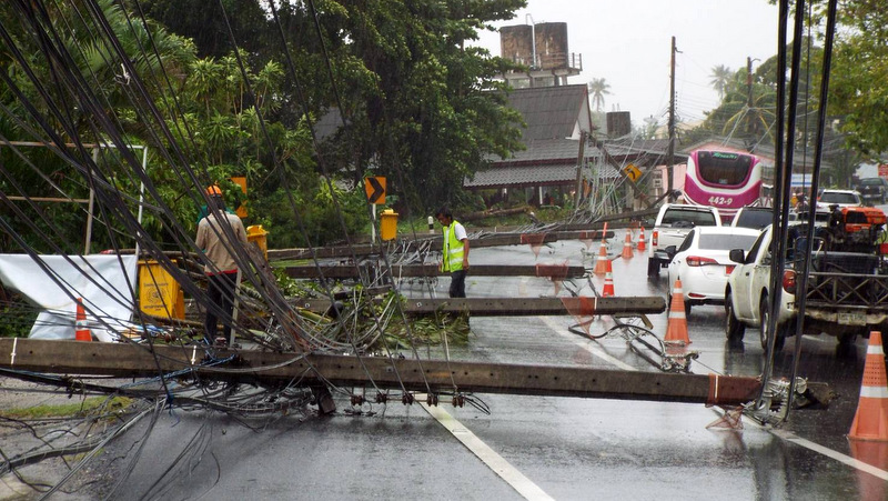 Storm damage mounts as winds blast Phuket