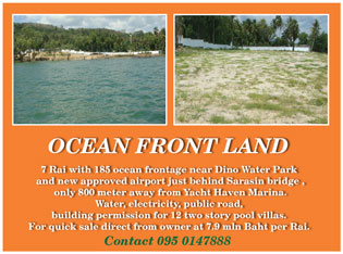 OCEAN FRONT LAND