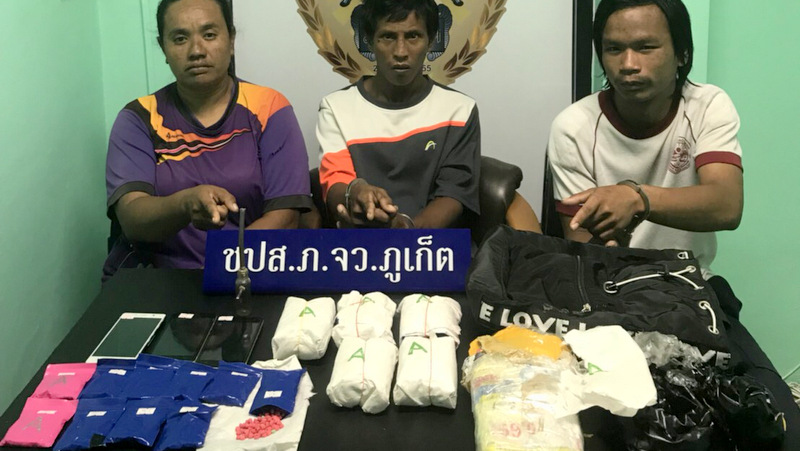 Phuket police joint task force bust Nong Khai meth mules