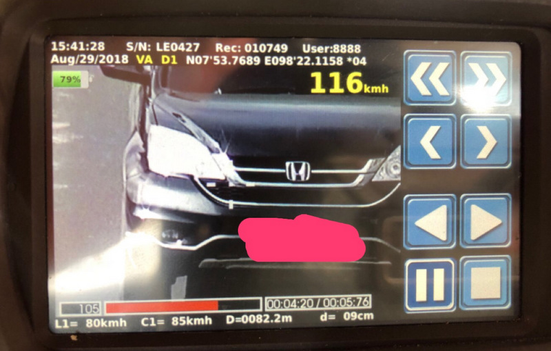 The cameras scan the photos for license plates and the fines are automatically sent to the registered owner of the vehicle. Photo: Wichit Traffic Police