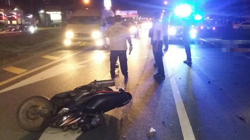 Two dead as motorbike slams power pole on Phuket’s bypass road