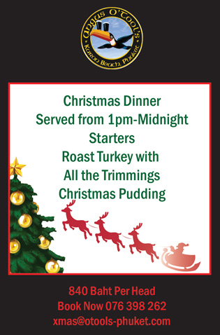 Christmas Dinner at ANGUS O’TOOL’S KARON BEACH