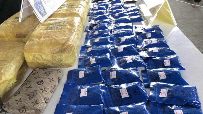 Phuket Police ‘stop-and-search’ nets 142k pills of meth, 3kg of ‘ice’