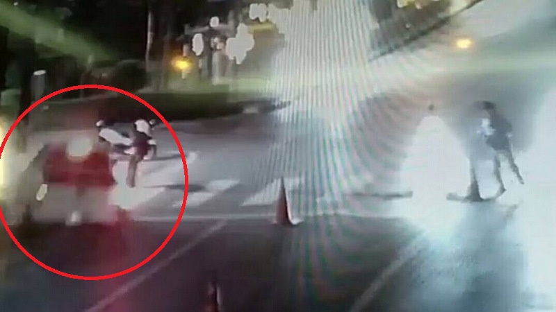 Lucky policeman dodges Phuket drunk driver