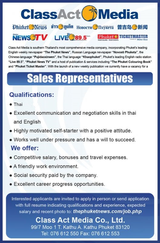 Thai Sales Representatives