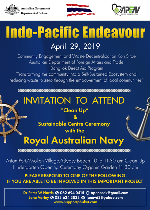 Indo-Pacific Endeavour - Clean Up  & Sustainable Centre Ceremony