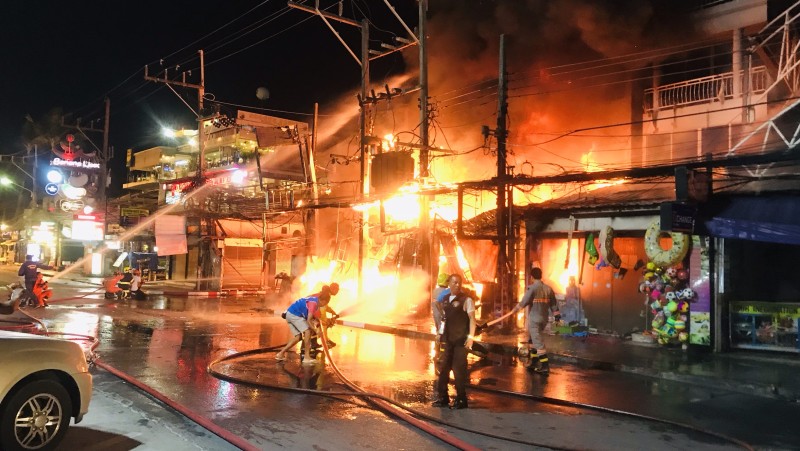 Fire in Patong amid Songkran celebrations