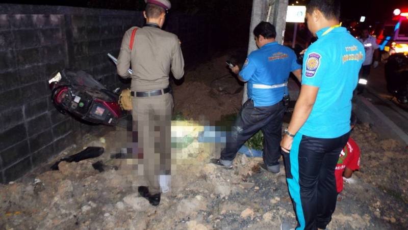 Soldier dies after motorbike hits power pole in Thalang