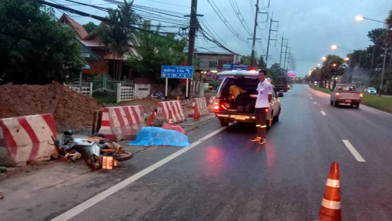 Woman dies as truck hits motorbike
