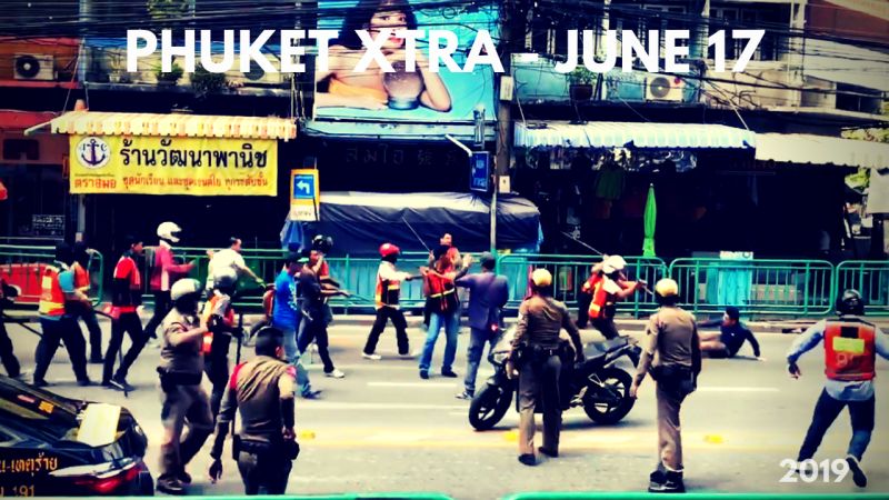 PHUKET XTRA: VIDEO: Fatal Taxi gang fight! Big C bomber caught? Toon runs for millions!|| June 17