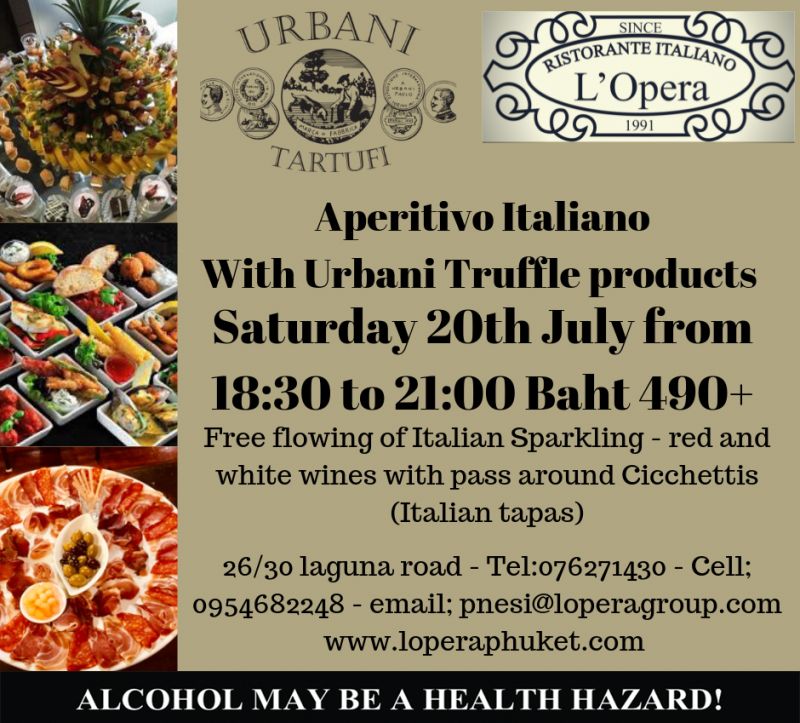 Aperitivo Italiano With Urbani Truffle products