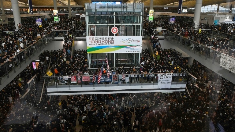 Flights resume at Hong Kong airport after protest shutdown
