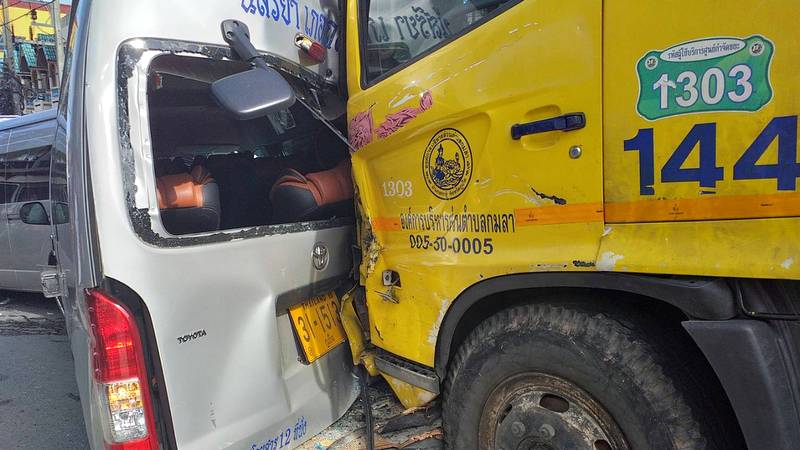 Council garbage truck driver fined B1k for brake failure ending in 10-car Patong pile-up