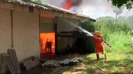 Short circuit blamed for temple storage building fire