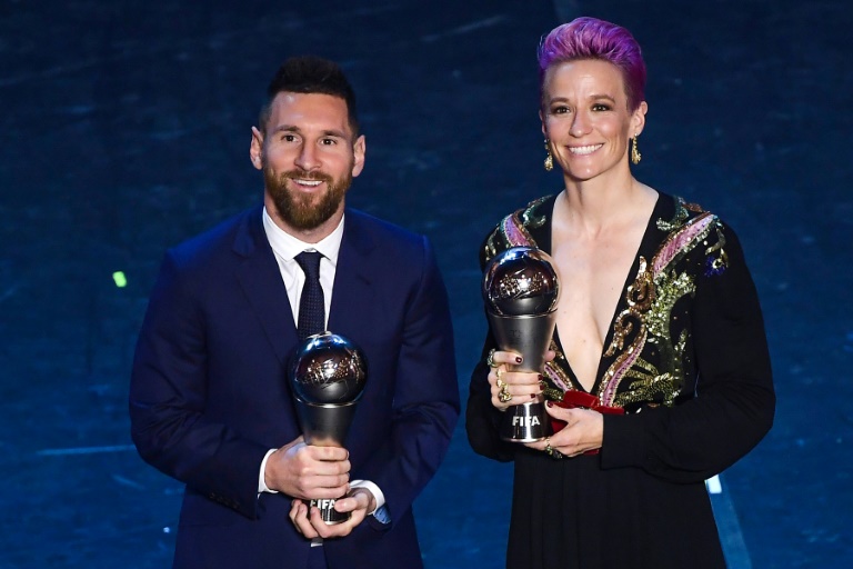 Messi, Rapinoe win FIFA players of the year awards